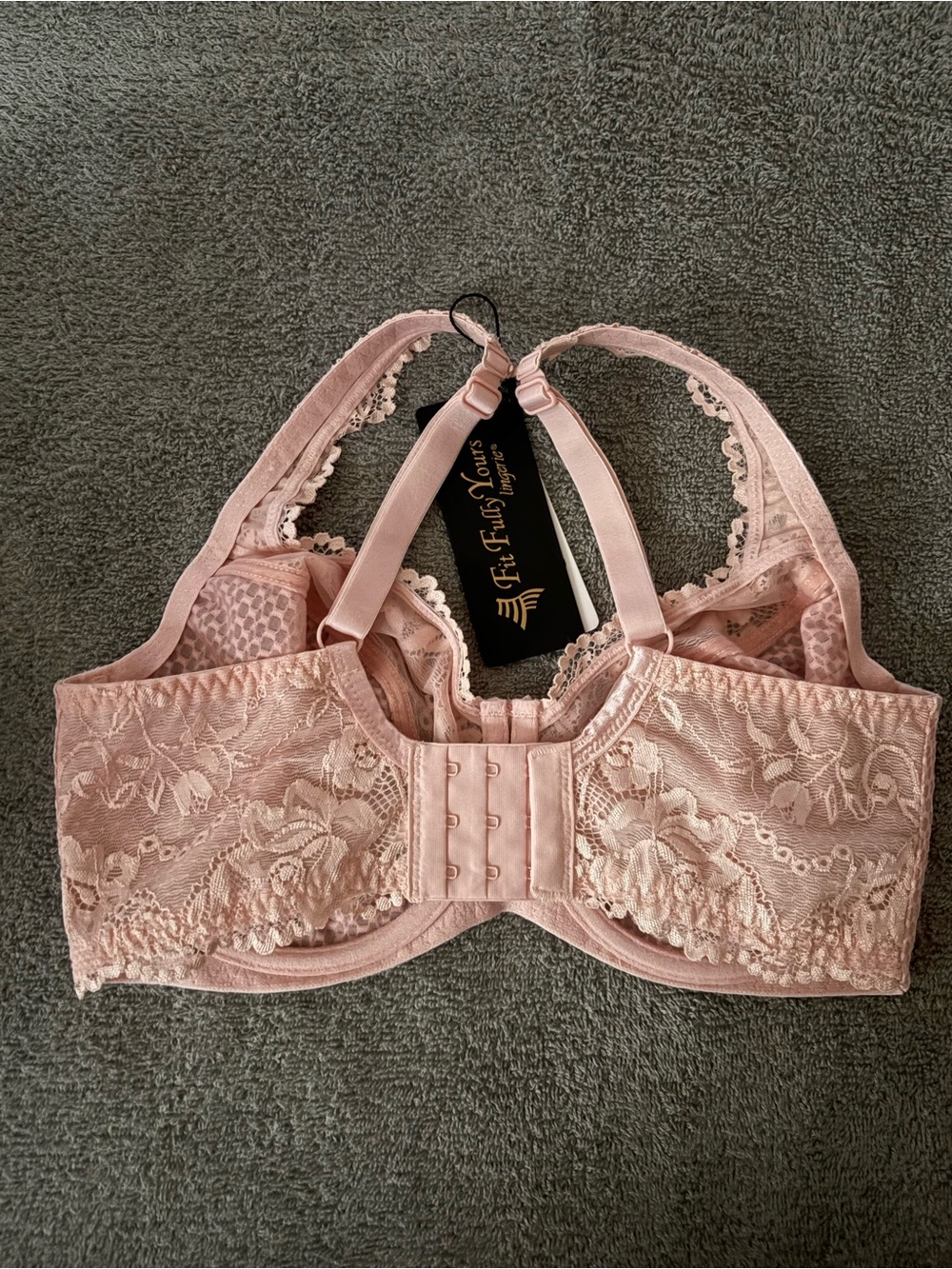 NWT Fit Fully Yours Serena lace bra light pink 32F - Picture 7 of 8